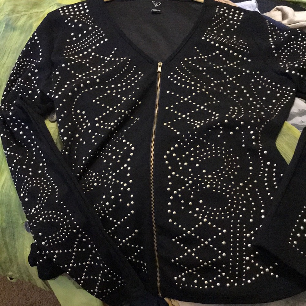 Black Jacket with Gold Studding - Picture 4 of 4